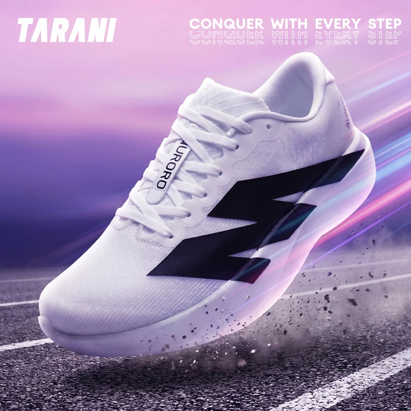 Carbon Plate Racing Sneakers Men Women Cushion Thick Sole Road Running Shoes Jacquard Upper Gym Daily Athletic Sports Trainers