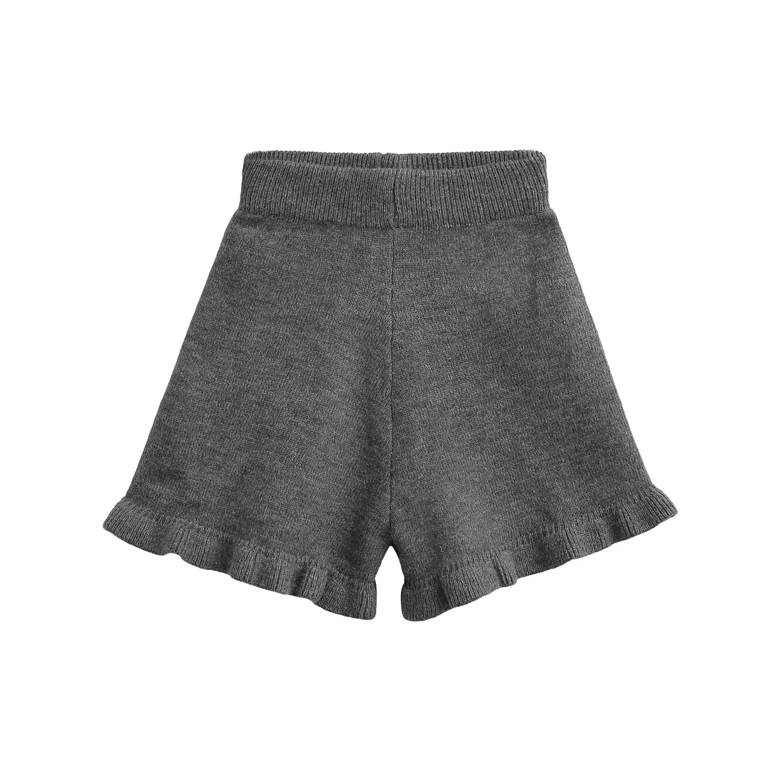 ay Knitted orts Women's Spring Autumn Outerwear Loose High Waist Wide Leg Boot Pants Street Sle Casual Trousers