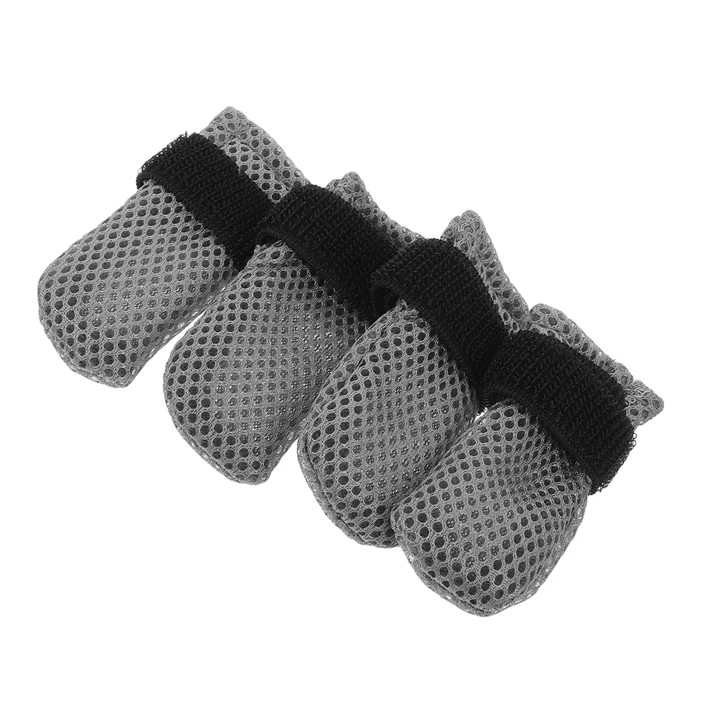 

4Pcs Anti Scratch Cat Boots: Breathable Mesh Paw Protectors for Grooming Bathing Nail Trimming Reusable Pet Foot Covers Safety