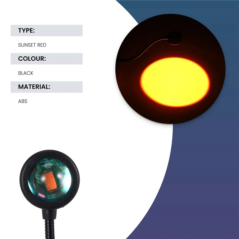 ABJY-LED USB лампа заката ночник проектор украшение для дня рождения портативный светильник для спальни гостиная