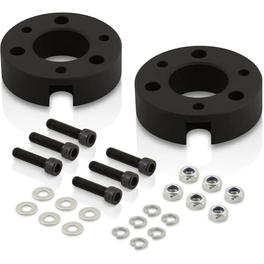 

Front Suspension Leveling Lift Kit Strut Spacers - Black, Fits Nissan Frontier Xterra Pathfinder 4WD 2WD 2005-2023