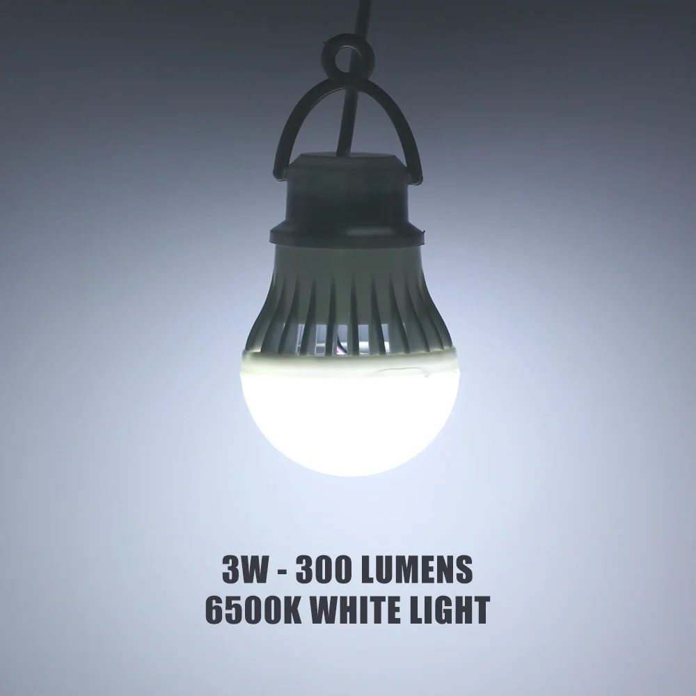 3/5W USB Lamp Bulb 5V Portable Camping Lantern Lamp LED USB Power Reading Book Light For Outdoor Camping Tent Lighting
