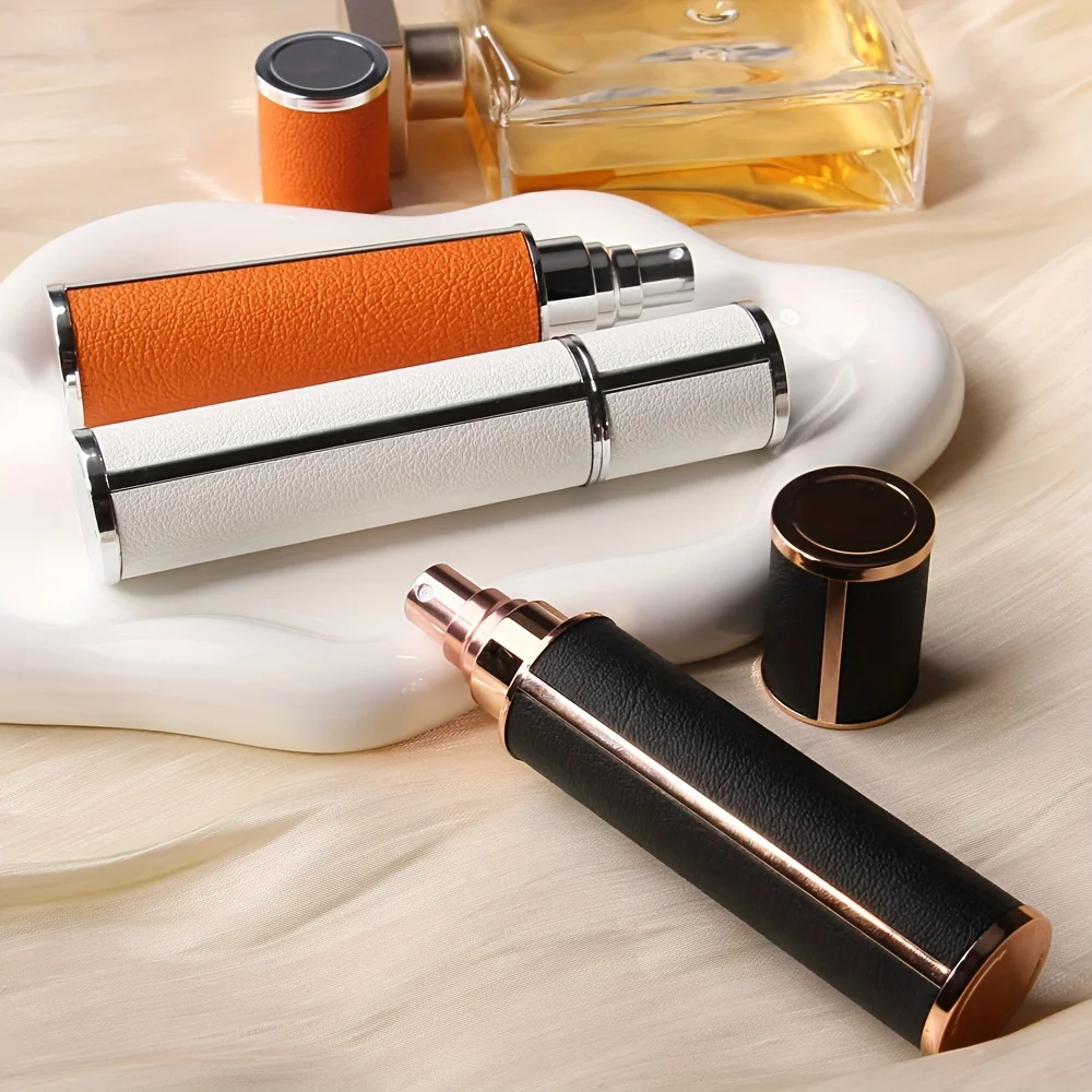5 Stück 12ML Nachfüllbare Leder-Parfümflaschen, Tragbare Reise-Probenfläschchen, Mini-Druck- und Abfüllflasche, Parfüm-Nachfüllspender – Detail 11