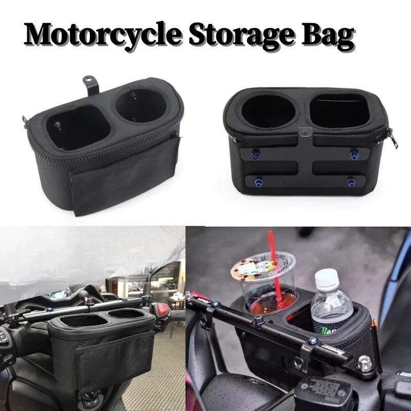 

For Yamaha NMAX XMAX TMAX 300 250 155 Motorcycle Handlebar Storage Bag Drinking Water Bottle Cage Cup Holder Scooter Cupmounts