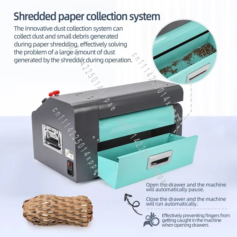 10mm Thick Carton Box Shredder Cardboard Perforator For Paper Strip Cutting 550mm Waste Paper Max