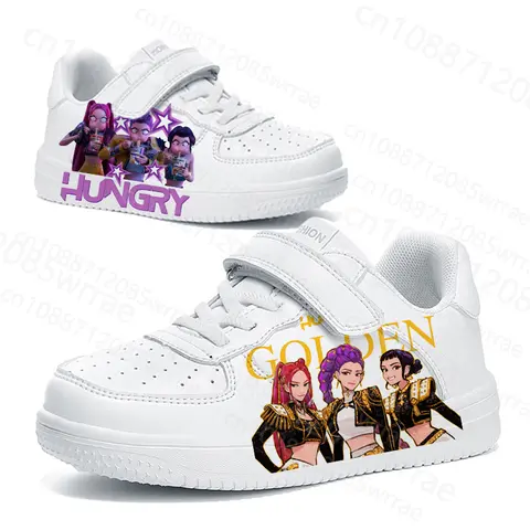 Hot Selling KPop Demon Hunters Children shoes boys girls 3D Printing Solid color sole durable Commuting shoes Christmas gift