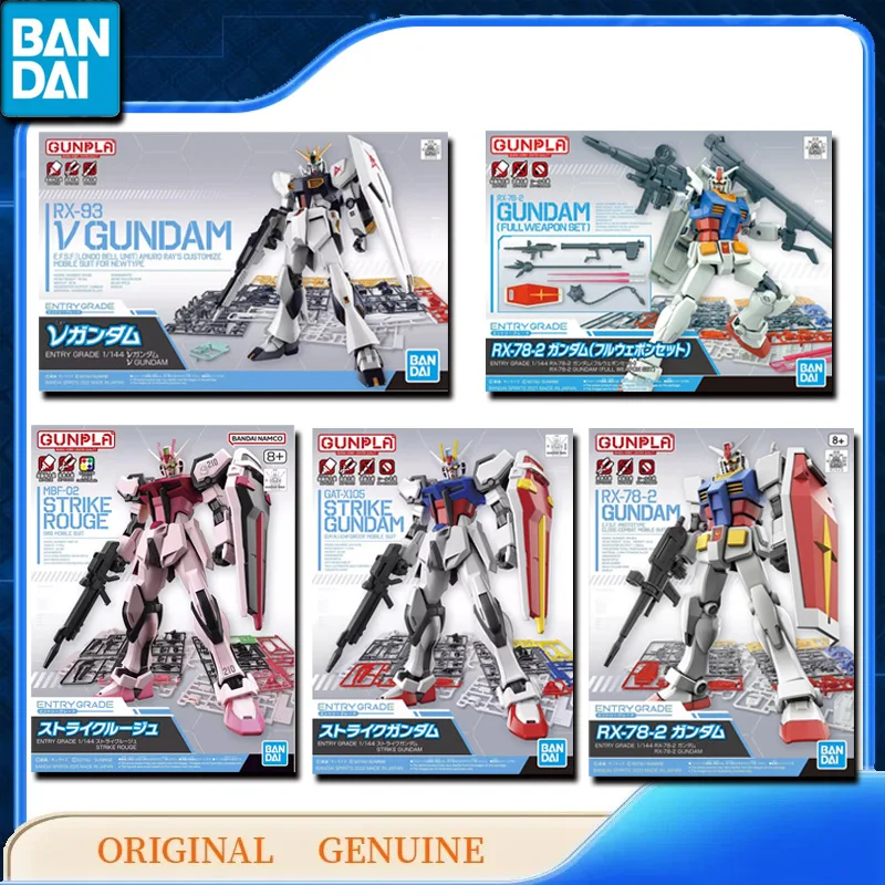 

Bandai Original EG GUNPLA RX-78-2 GAT-X105 MBF-02 STRIKE RX-93 V GUNDAMAnime Action Figures Toy Gift Assembly Model Ornaments