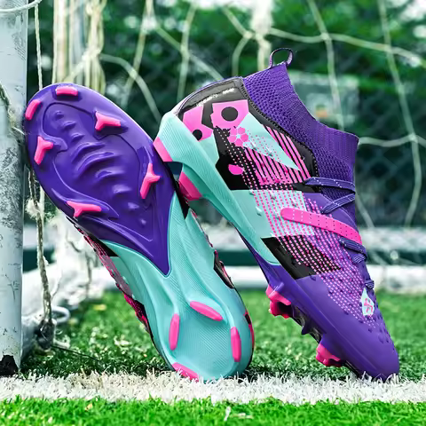 2026 Hot Sale Football Shoes Big Boy Top Quality Soccer Shoes Unisex Anti Slip Long Spike Soccer Football Boots Couples
