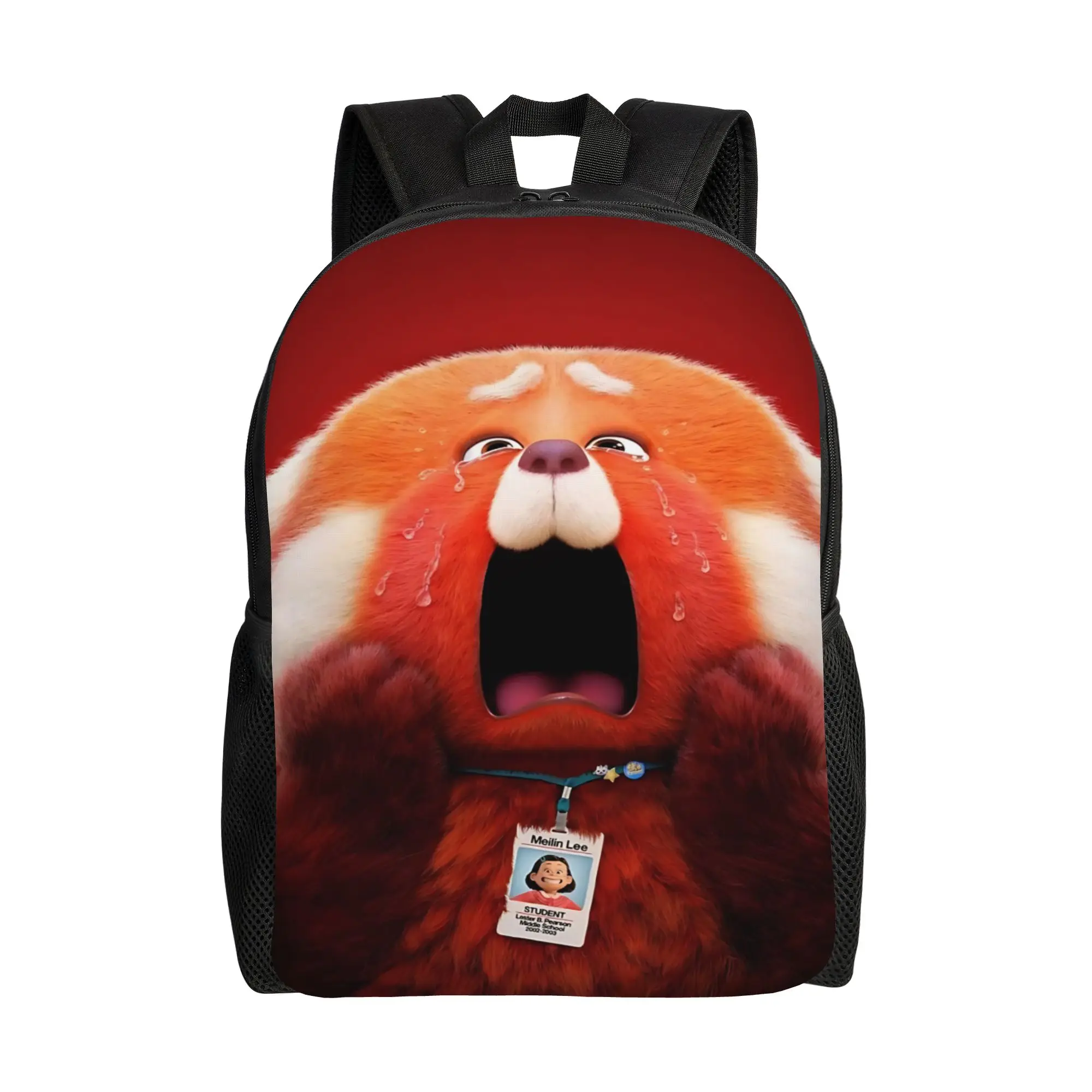 

1PC Backpack Happy 2026 Red Panda Daypack Turning Red Versatile For Work Sturdy Shoulder Rucksack