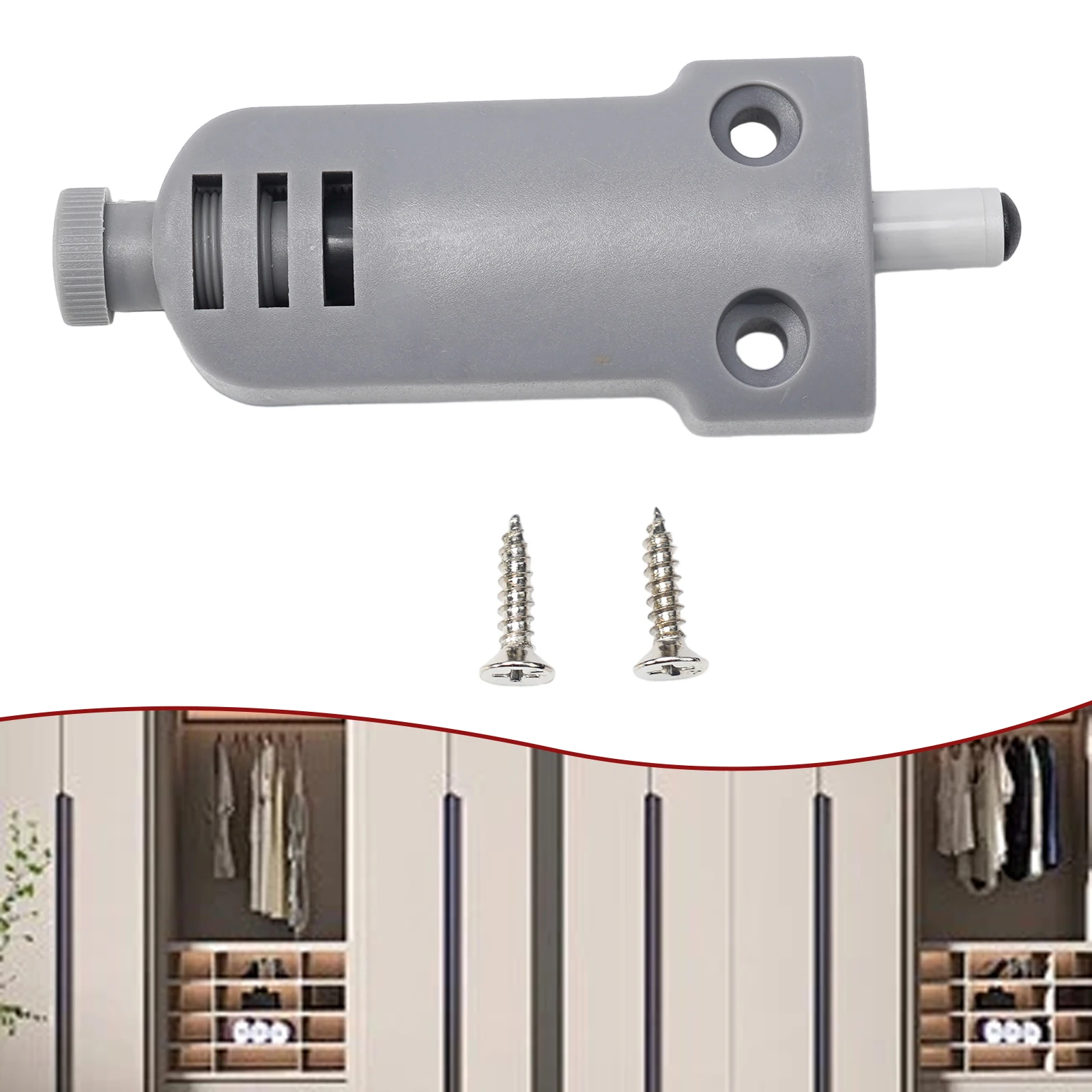 Brand New Easy To Install Door Damper Damper Hardware Comfort Gray Long Service Life Plastic Two Ways Installment