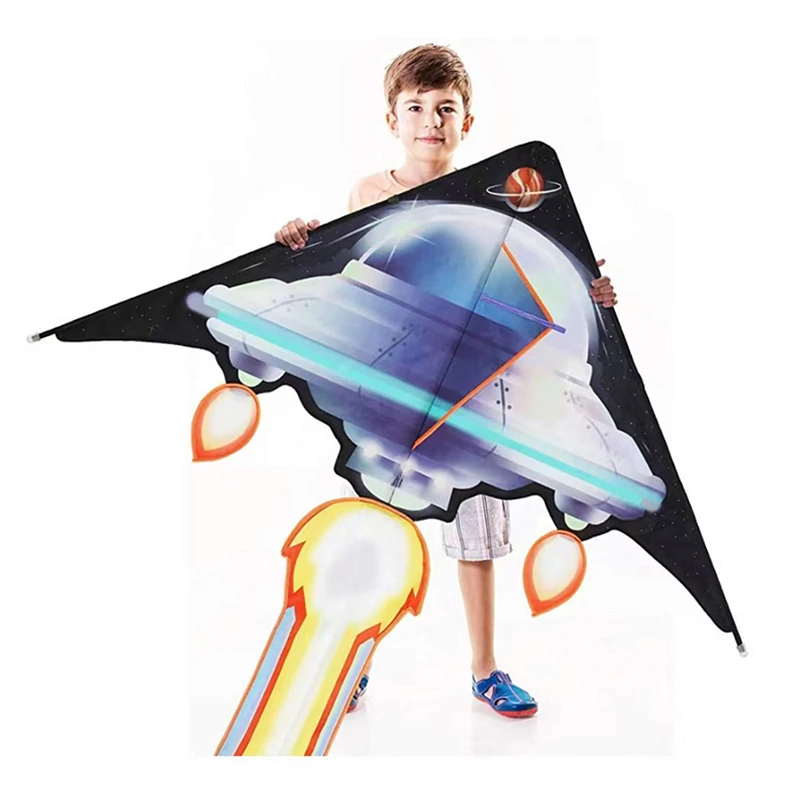 Free Shipping ufo kites flying toys for kids kites string line outdoor kites factory Children outdoor games steering kite jouer