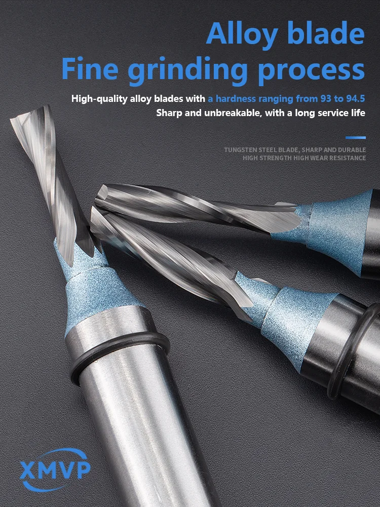 Fresa per la lavorazione del legno con coltello dritto a doppio bordo TCT elicoidale metrico, utensile per scanalatura, testa della macchina per rifilatura, macchina per incisione