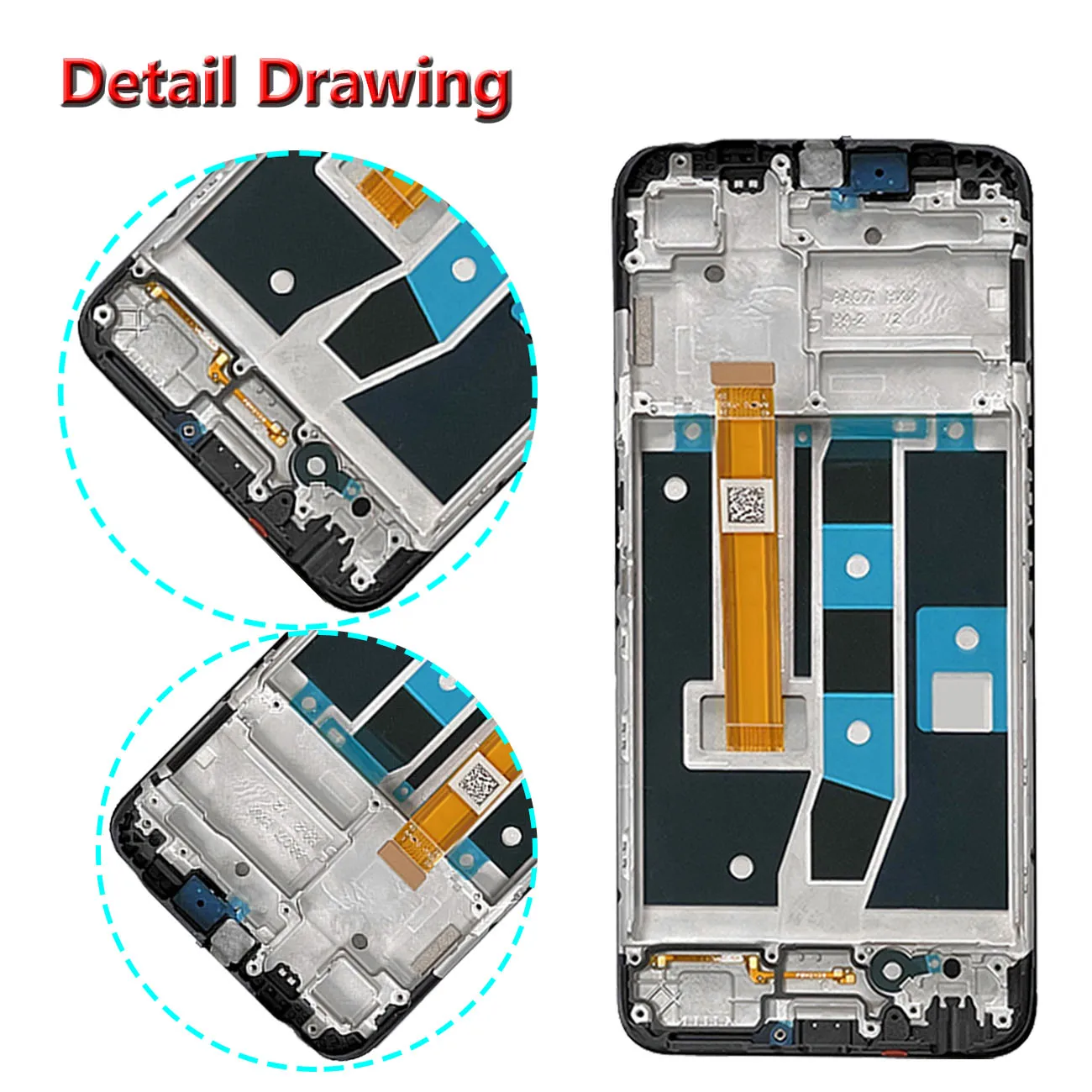 Original LCD Display With Frame Touch Screen For  Mobile Phone OPPO A54S CPH2273 Panel Digitizer Assembly Spare Repair  Parts