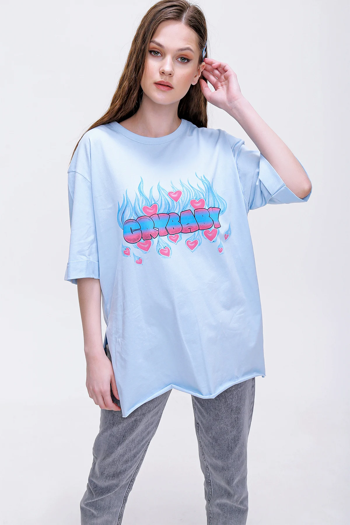 

Cry Baby Printed T-Shirts 2021 Summer Spring Women 'S T-Shirt Fashion Tops Sexy Print Ladies top