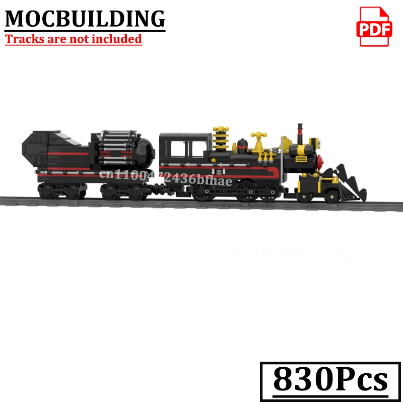 Bloques de Construcción de Locomotora de Vapor del Tren del Tiempo, Modelo MOCBUILDING, Ladrillos de Construcción de Regreso al Futuro, Juguete de Regalo para Niños y Niñas
