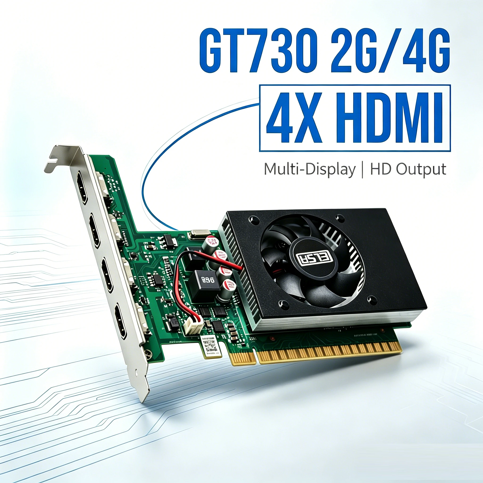 Placa de video Graphics Card Low Profile GPU GT730 2G 4G GDDR5 64bit 384SP Computer Components PC Video Cards
