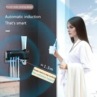 Disinfection Toothbrush Holder UV Toothbrush Sterilizer Multifunctional Punch-free Automatic Induction Toothpaste Squeezing Tool