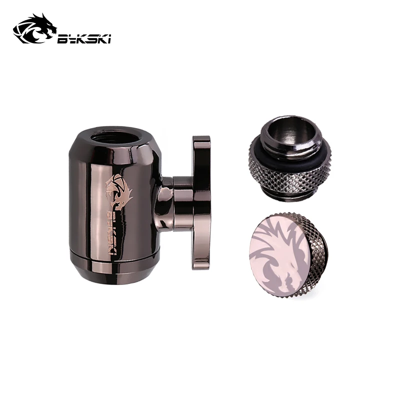 Bykski Water Valve Switch Kit Double Female Inner G1/4'' Thread for Computer Cooler System / Switch+Plug+Male To Male Fitting