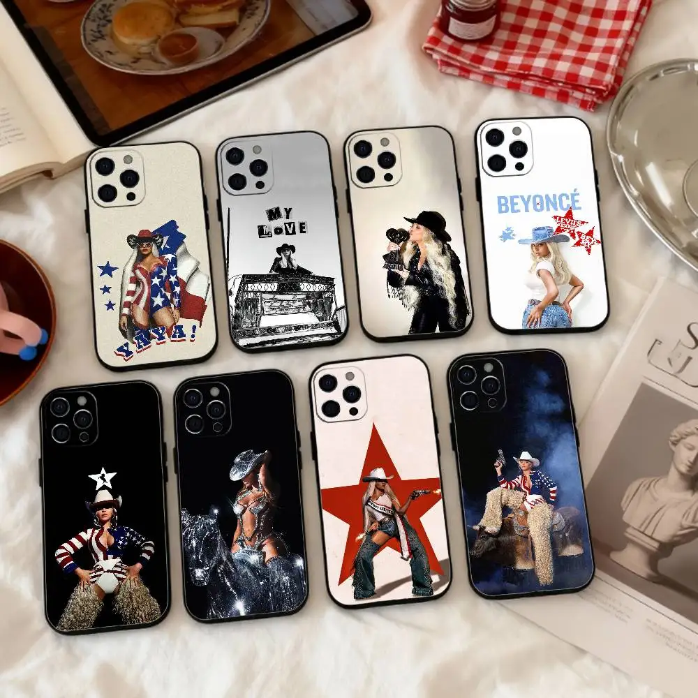 

Western B-Beyonce C-Cowboy Phone Case Silicone Soft For IPhone 17 16 15 14 13 12 11 X XR Plus Pro Max Plus