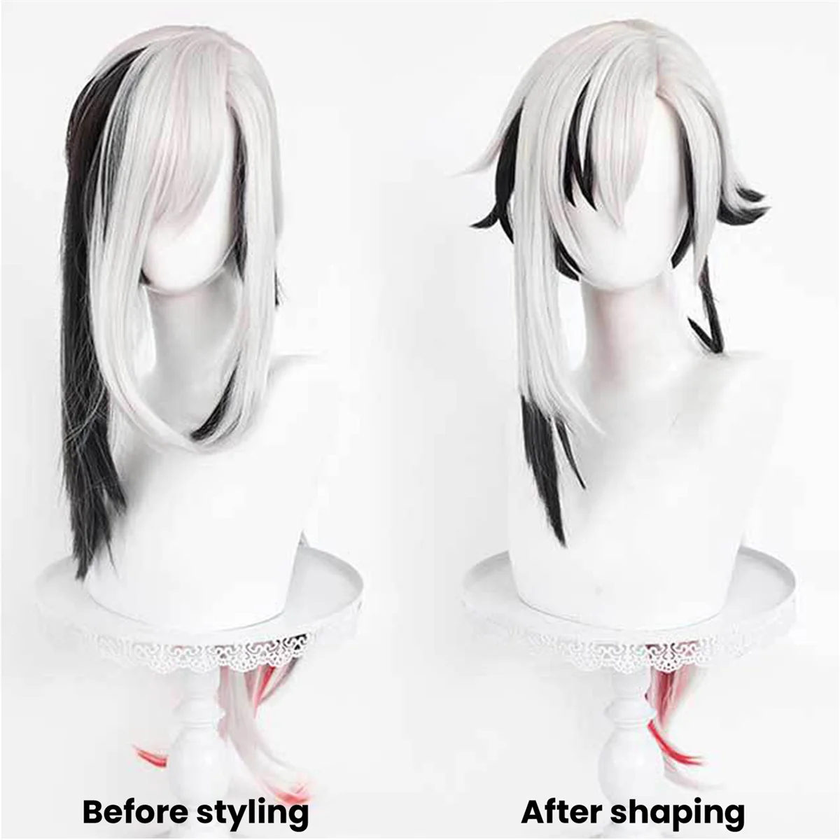 Genshin Impact Servant Arecino Cos Wig Cosplay Wig Simulated Scalp Wig Braided Wig for Cosplay