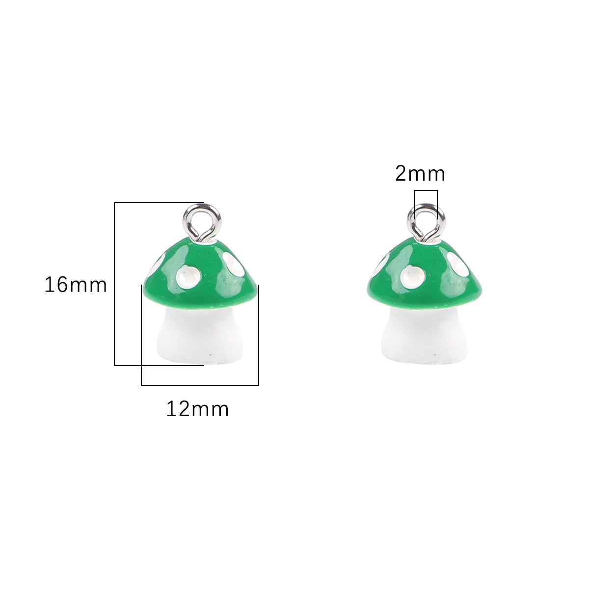 About 6-10Pcs Cute Mushroom Charms Beads Resin Pendant for Necklace Bracelet Earring Keychain DIY Jewelry Craft Making Accessori