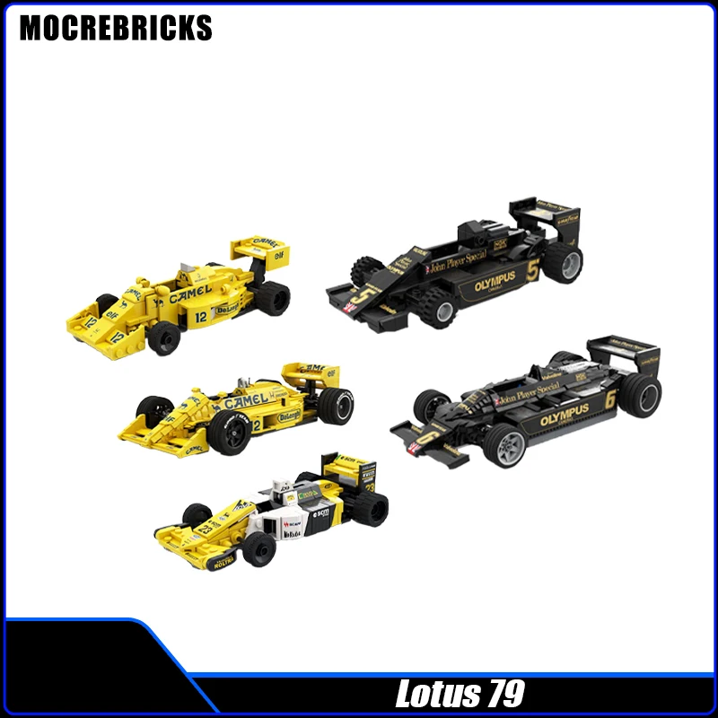 MOC-58335 Classic Racing Car Lotus-79-Equation Supercar MOC Building Blocks Sportscar Assemble Model Brick Toy Children Gifts