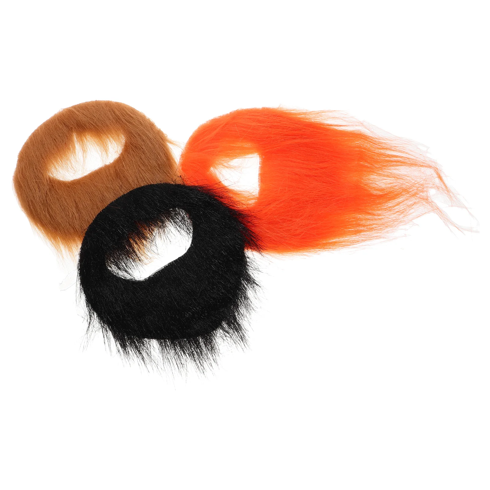 3 قطعة زي وهمية الوجه وهمية الشارب اللحية الشعر واقعية حفلة الهالوين براون الشارب الدعائم زينة اللحية كاذبة #5