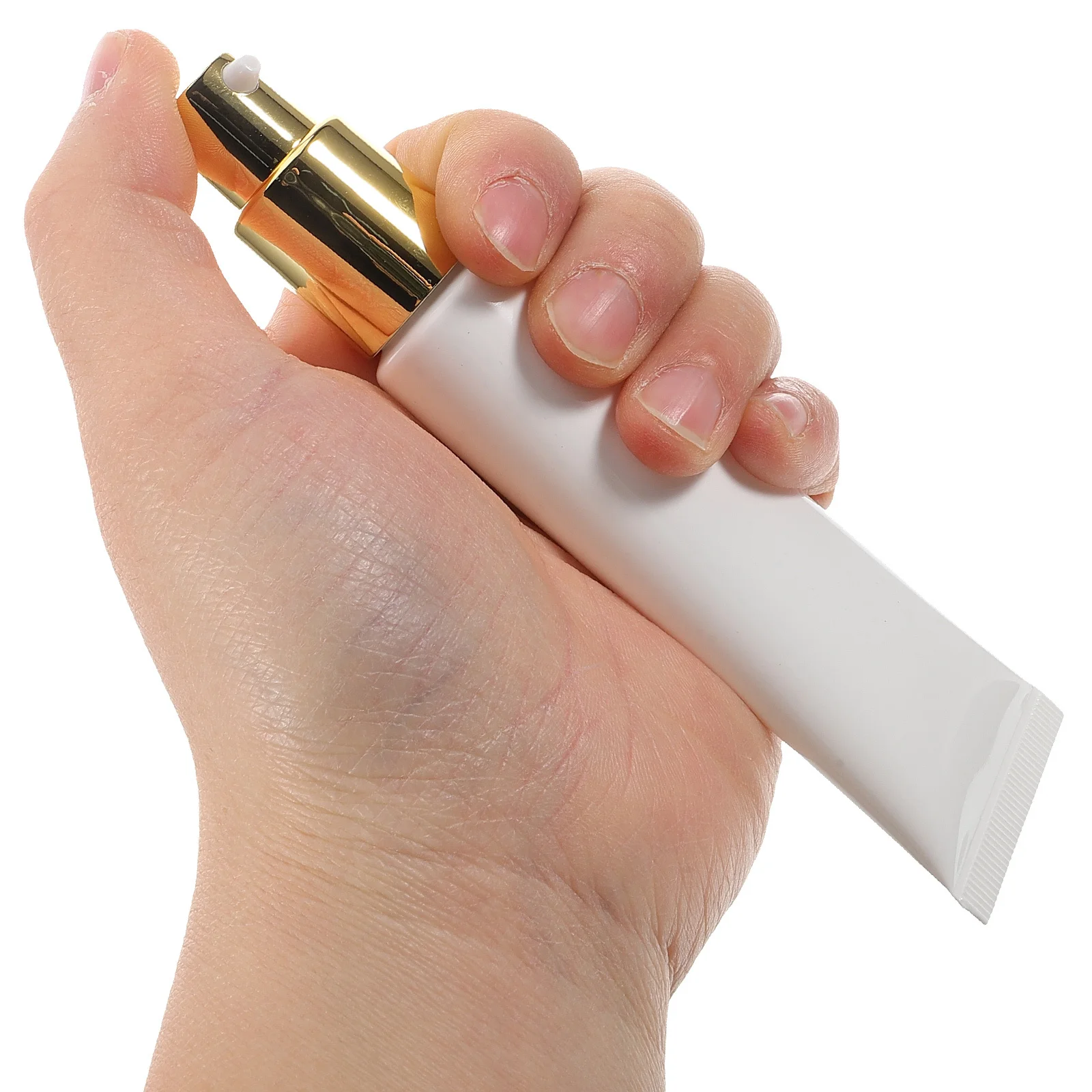 Vacuum Pump Tube Refillable Squeeze Bottle for Makeup Lotion Dispenser Travel Size Reusable Skincare Facial Cream