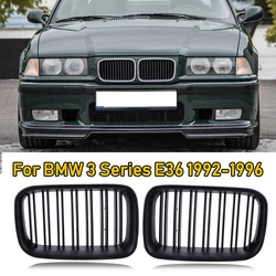Car Front Bumper Kidney Grille Grill Fit For BMW 3 Series E36 1992-1996 318i 323i 325i 320i 328i ABS Modified Part Accessories