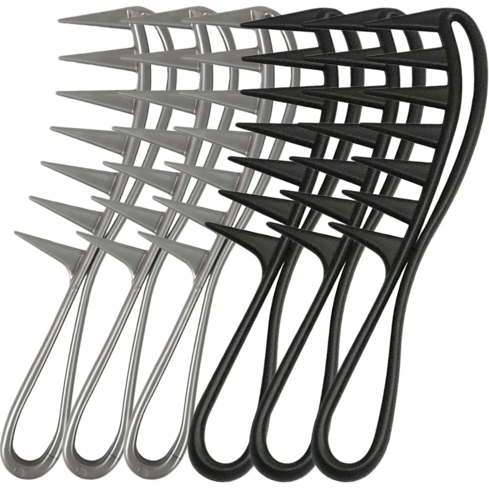 

Набор из 6 многофункциональных расчесок для ухода за волосами: распутывающие, парикмахерские, с широкими зубьями, для кудрявых волос