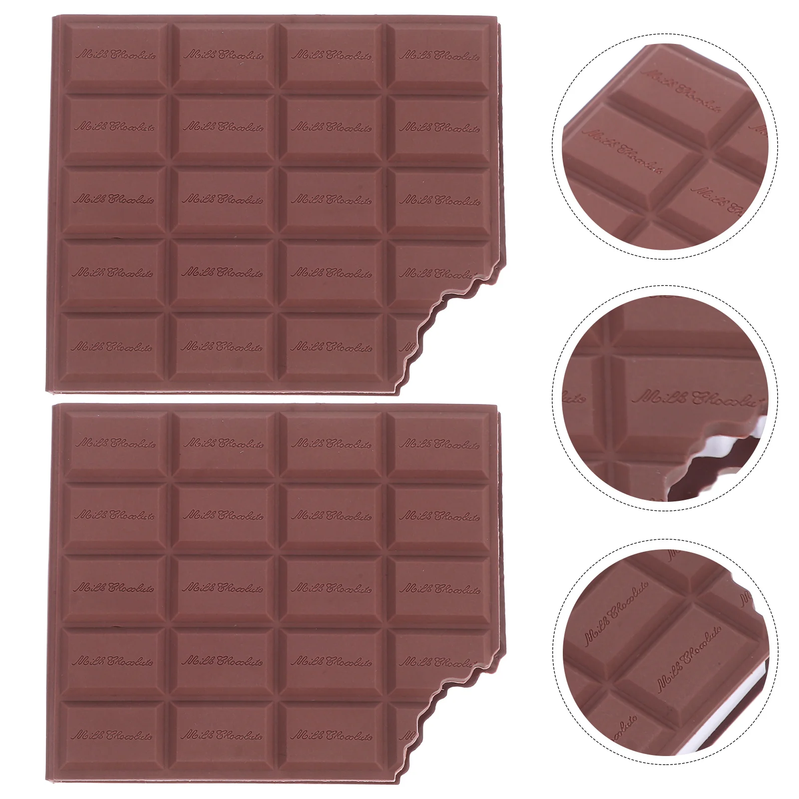 

2Pcs Scented Chocolate Shaped Strong Adhesive Eco Friendly Paper Quick Notes Office School Stationery