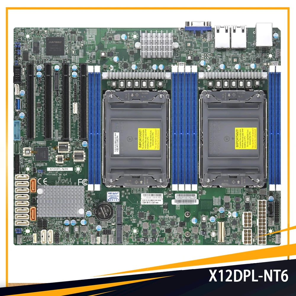 X12DPL-NT6 Dual-Way IPFS Server Motherboard C621A DDR4-3200MHz 256GB LGA-4189 ATX For Supermicro