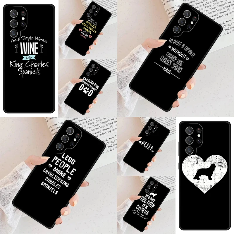 Cavalier King Charles Spaniel Dog Phone Case For Samsung Galaxy S24 S23 S22 S21 Ultra S10 Note 10 Pro S20 Plus FE S9 S8 Cover