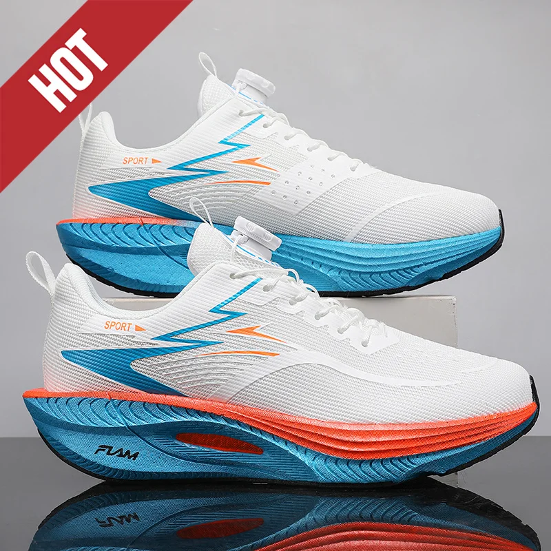 

Новые кроссовки для бега с карбоновой пластиной, для марафона, мужские и женские, дышащие, легкие, удобные, нескользящие, повседневные.