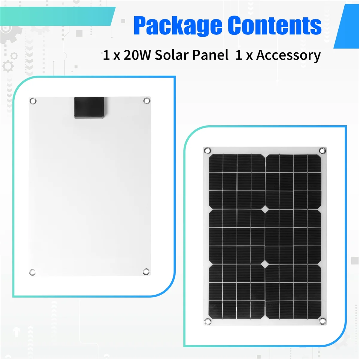 20W 18V Monocrystalline Solar Photovoltaic Panel Environmentally Friendly Portable Solar Charging Panel Solar Panel