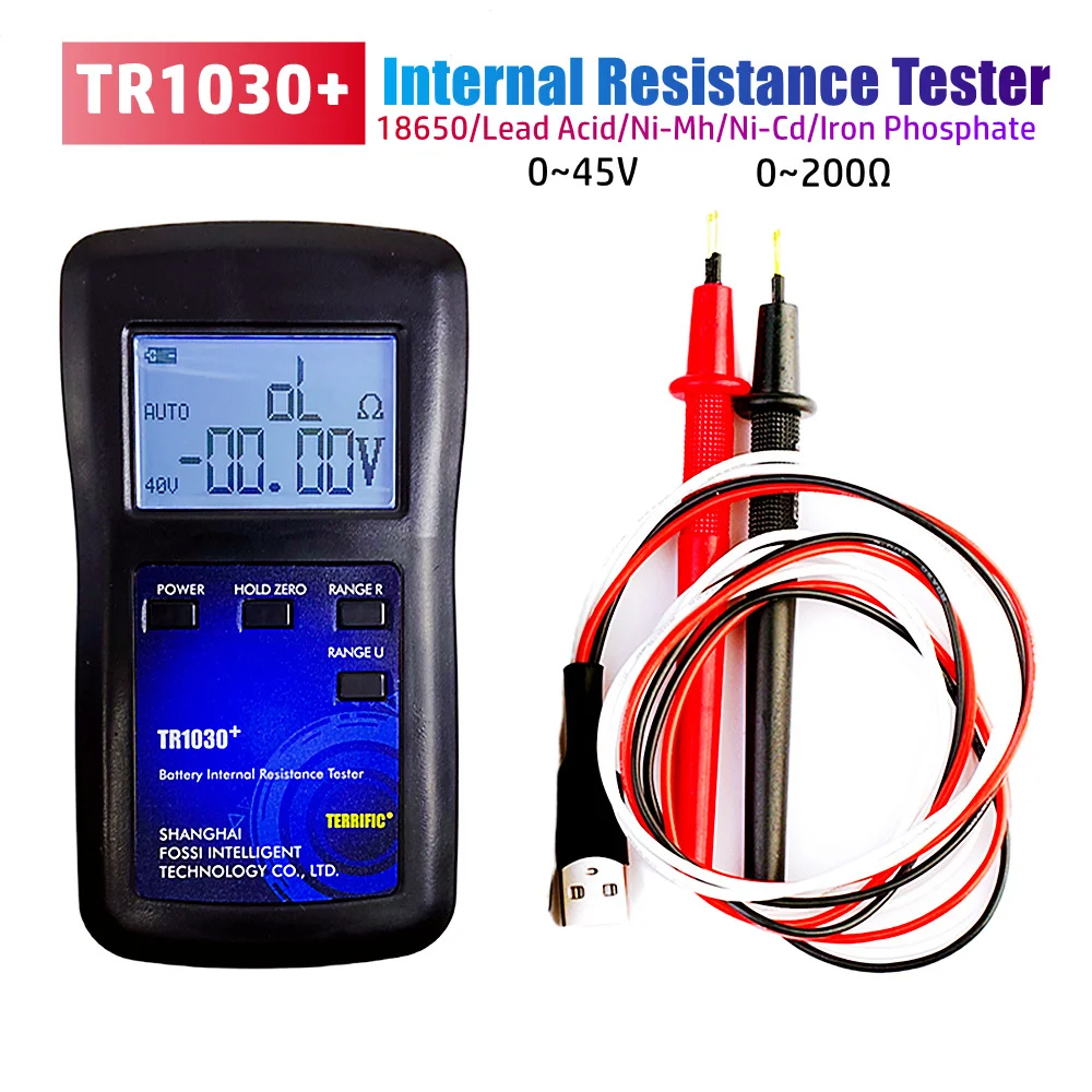 Upgrade YR1030 0~45V Battery Internal Resistance Tester TR1030+ 18650 Lithium Nickel Hydrogen Lead Acid Alkaline Battery Tester