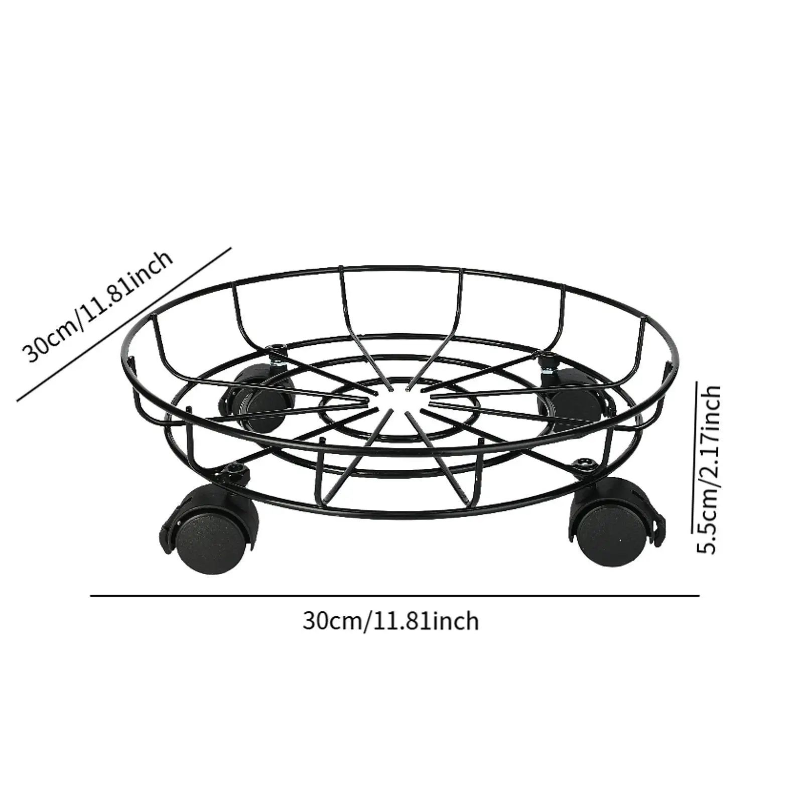 Plant Caddy with Wheels Accessory Universal 360 Degree Rotating Multifunctional Rolling Pot Stand for Balcony Office Shop Garden