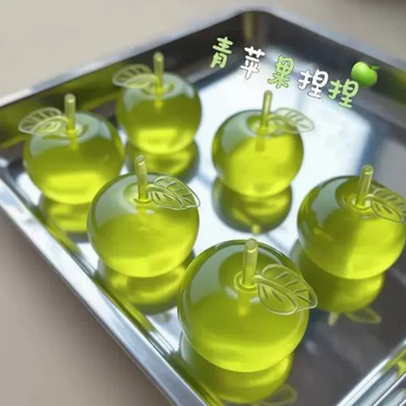 Squishy Green Apple Stress Ball Soft Squeeze Fidget Toy ADHD Autism Translucent Slow Rebound Squeeze Toy for Adult