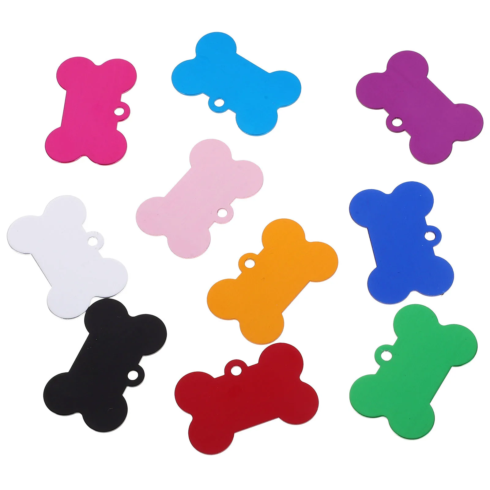 50Pcs Engraved Dog Tags Aluminum Alloy Pet Id Tags Small Cute Name Collar Charms Dog Id Tag Puppy Name Tag Aluminum Alloy Charms