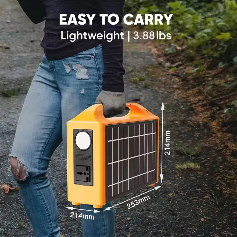 

Portable Power Plant for 100W Solar Generator of 220V/110 V CA for External Camping Travel Rescue with LED Light and Solar Panel