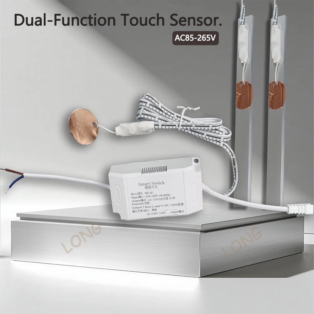 

Металлический сенсорный переключатель, широкий датчик через дерево напряжение переменного тока 110-220 В для светодиодной подсветки шкафа, выключатель питания с защитой от помех
