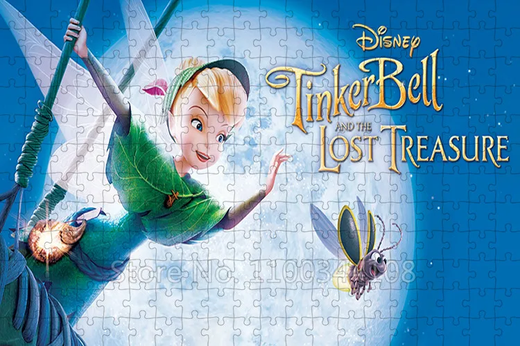 Disney Tinker Bell Jigsaw Puzzle for Family Children Educational Game 35/300/500/1000 Pcs Cartoon Puzzles Diy Girl Handmade Toys