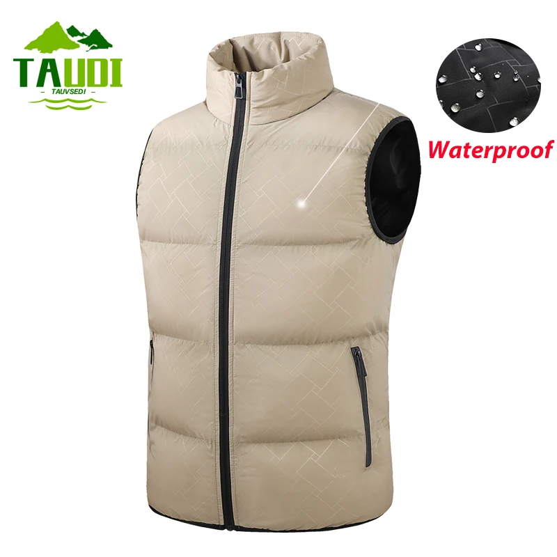 

Men Winter Waterproof Sleeveless Vests Jacket Coat Men Autumn Casual Detachable Fashion Outwear Warm Waistcoat Vest Jacket Male