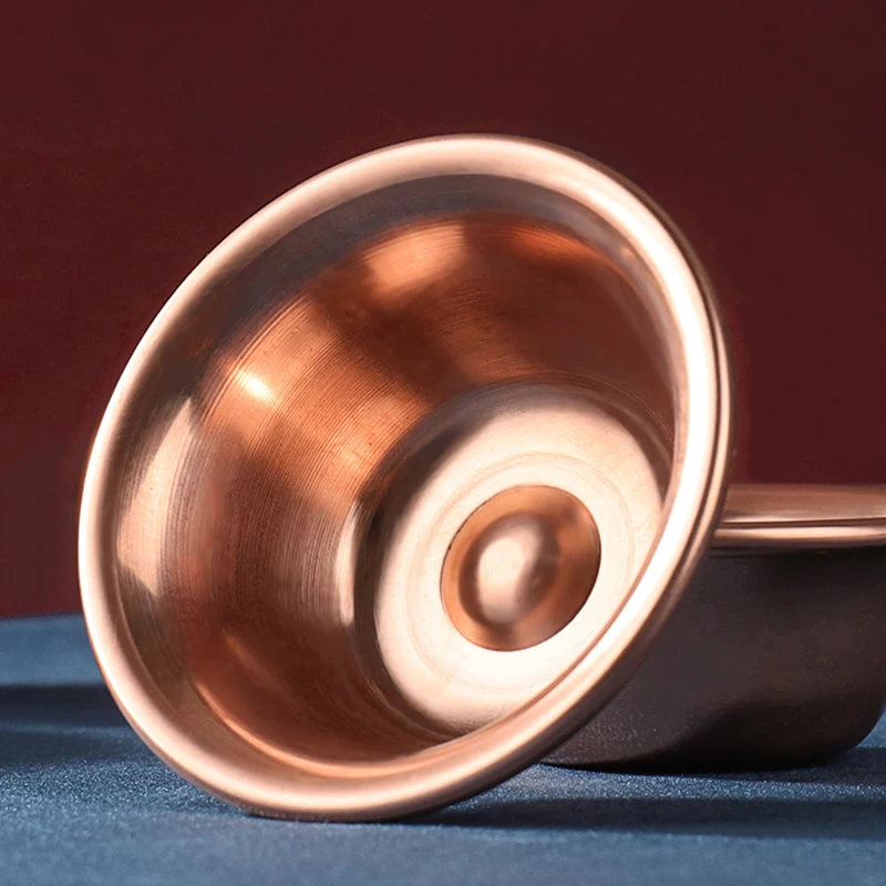 Pure Copper Water Supply Bowl Handmade Holy Water Bowl For   Supplies Fine Polished Water Supply Bowl