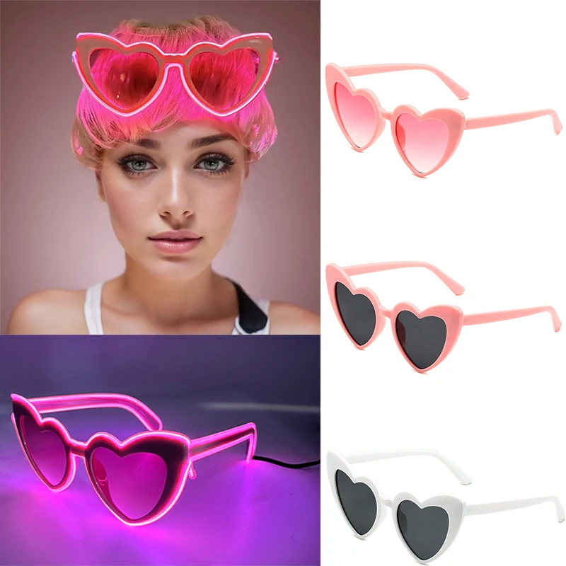 2024 Summer Beach Sunglasses Women Fashion Heart Shaped Glasses Girls Night Gift Bride To Be Glasses