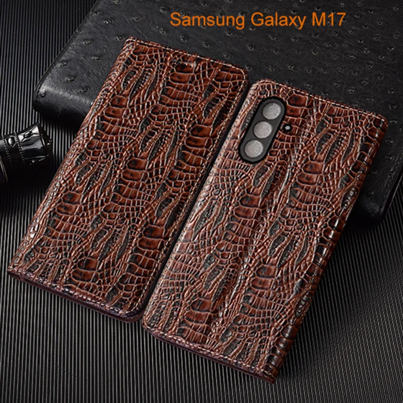 

Dragon Claw Genuine Leather Flip Case For Samsung Galaxy M07 M17 Phone Cover Card Cases Scratch Proof
