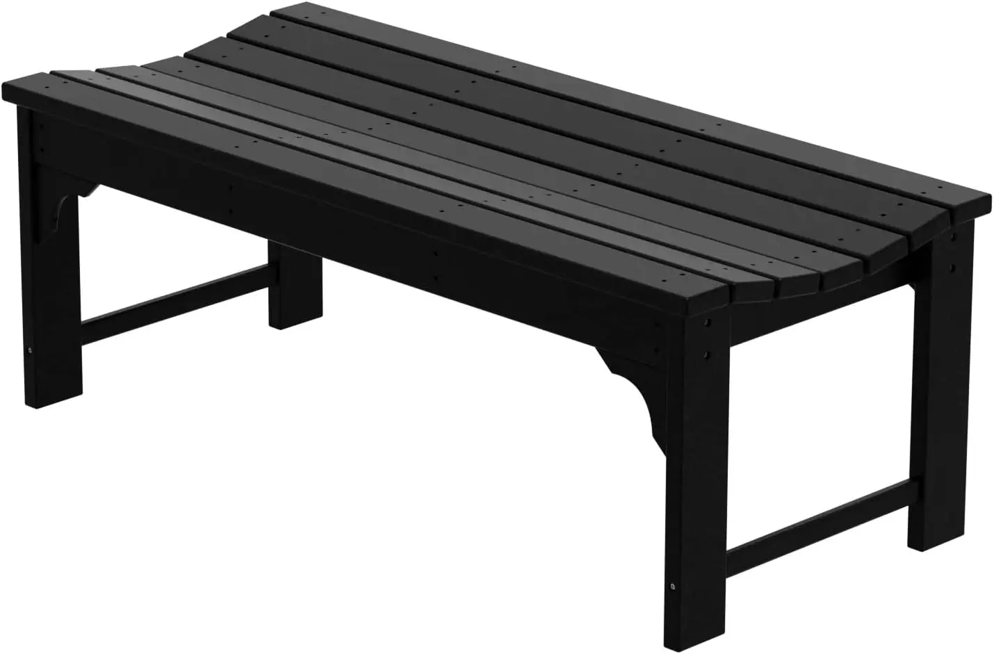 

WestinTrends Malibu Outdoor Bench, All Weather Resistant Poly Lumber Backless Patio Garden Bench, Adirondack Curved Bench