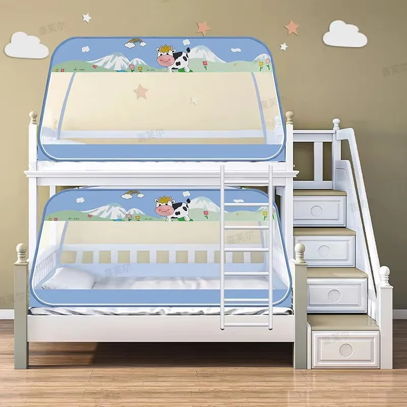 Cartoon Style Durable Mosquito Net Student Dormitory Bunk Bed Mosquito Net Summer Breathable Home Mongolian Yurt Mosquito Net