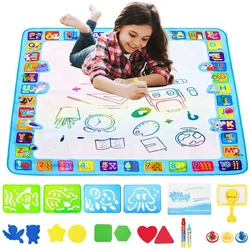 Coolplay sihirli su çizim matı sihirli kalemler ile boyama Doodle Mat Montessori oyuncaklar boyama kurulu eğitici oyuncaklar çocuklar için