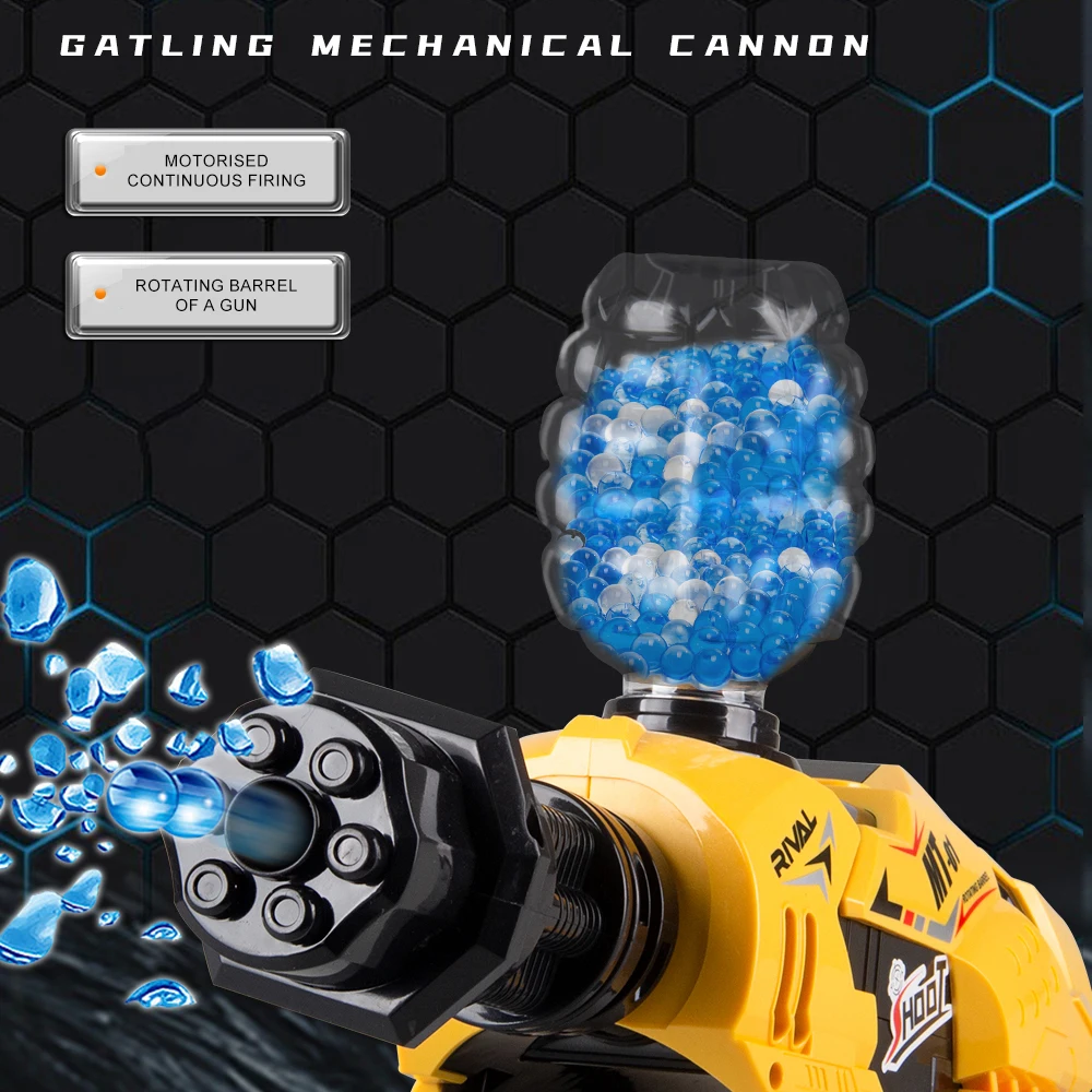 Electric Arm Water Bullet Gun Children's Toys Continuously Fires Wearable Launcher Outdoor Battle Toys Guns Gift for Boys Kid